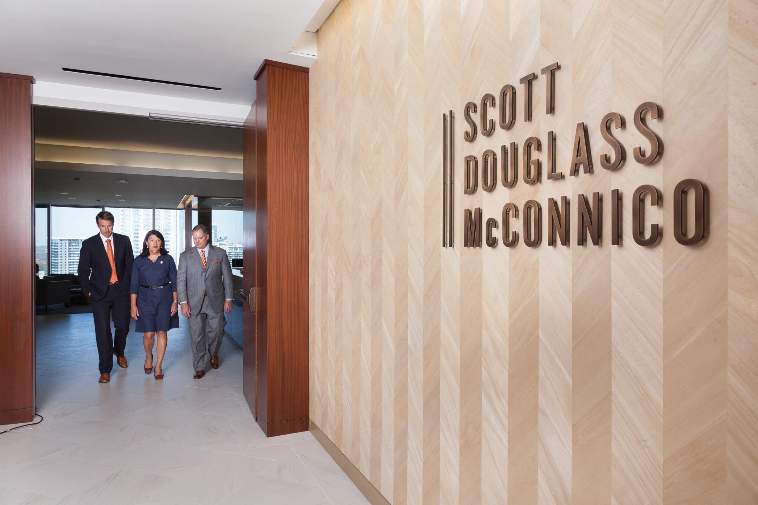 Hallway in the Scott Douglass and McConnico office.